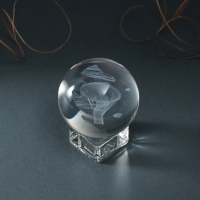 Сувенир стекло шар "Дирижабль" d=6 см