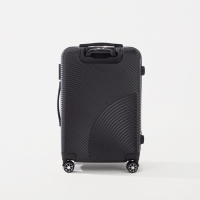 Чемодан средний 60 л (M), &laquo;Фабрика КАРТЕКС&raquo;, отдел на молнии, кодовый замок, 4 колеса, цвет чёрный