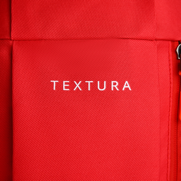 Рюкзак спортивный на молнии, TEXTURA, наружный карман, цвет красный