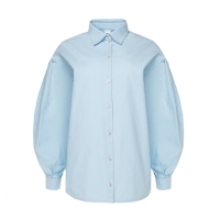 Рубашка женская с объёмными рукавами MINAKU: Casual Collection цвет голубой, р-р 44 Рубашка женская с объёмными рукавами MINAKU: Casual Collection цвет голубой, р-р 44