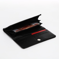 Кошелёк женский на кнопке, цвет чёрный Кошелёк женский на кнопке, цвет чёрный