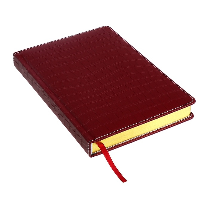 Ежедневник датированный 2024 A5 176 листов, deVENTE.Wild, твёрдая обложка из искусственной кожи, золотой срез, ляссе, кремовый блок 70 г/м2, бордовый