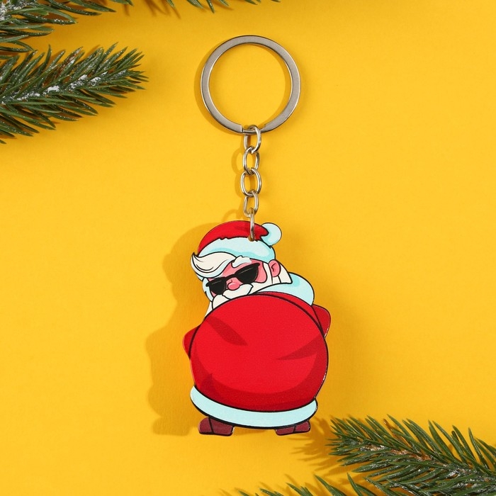 Брелок новогодний, для ключей, мялка &laquo;Дед мороз&raquo; 4,4 х 12,3 см