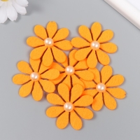 Заготовка из фоамирана "Цветочки" оранжевые, фетр, 4,5 см х 4,5 см (набор 6 шт)