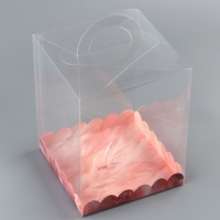 Коробка кондитерская, сундук, упаковка, &laquo;Нежные цветы&raquo;, 14 х 14 х 18 см