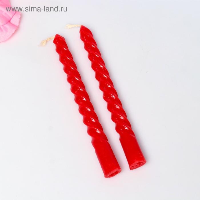 Набор свечей витых, 1,5х 15 см, 2 штуки, аромат роза Набор свечей витых, 1,5х 15 см, 2 штуки, аромат роза