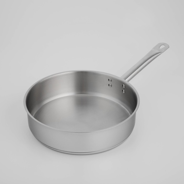 Сковорода &laquo;Общепит&raquo;, d=28 см, h=7,5 см, корпус 0,6 мм, дно ТРС 3,5 мм, индукция