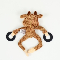 Игрушка текстильная с резиновыми кольцам "Бык", 26 х 10 см Игрушка текстильная с резиновыми кольцам "Бык", 26 х 10 см