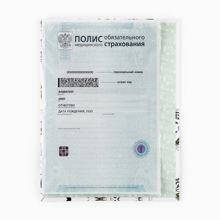 Папка для медицинского полиса «Цветочная», 17,5 х 11,3 см. Папка для медицинского полиса «Цветочная», 17,5 х 11,3 см.