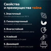 Кинезио-тейп, 2,5 см × 5 м, цвет белый Кинезио-тейп, 2,5 см × 5 м, цвет белый