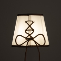 Абажур Е14 бело-шоколадный 15х15х13 см Абажур Е14 бело-шоколадный 15х15х13 см