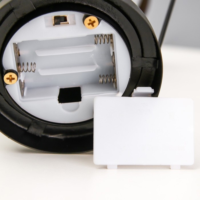 Ночник "Цветы" LED от батареек ААА чёрный 16х16х25 см RISALUX