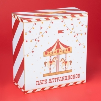 Блинница новогодняя Доляна &laquo;Парк аттракционов&raquo;, d=23 см, керамика, цвет белый