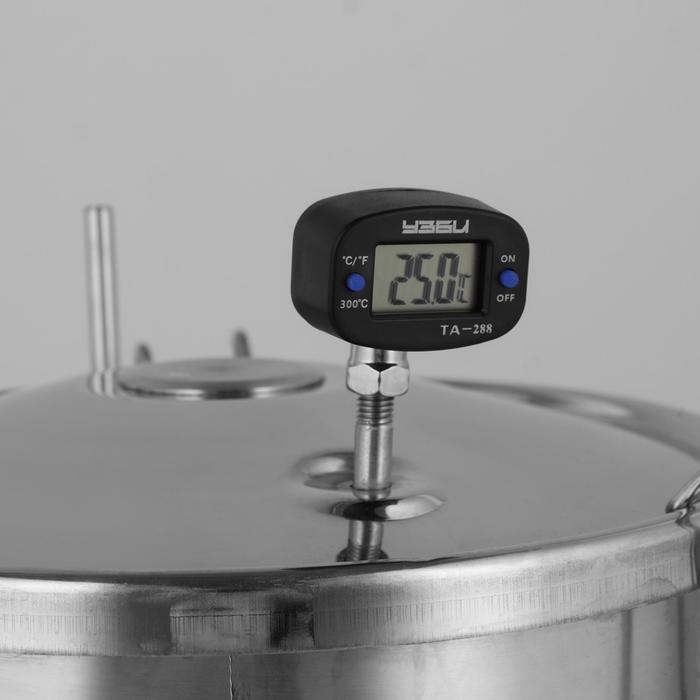 Коптильня домашняя &laquo;Аромат&raquo;, для горячего копчения, 14 л, термометр МИКС, нержавеющая сталь