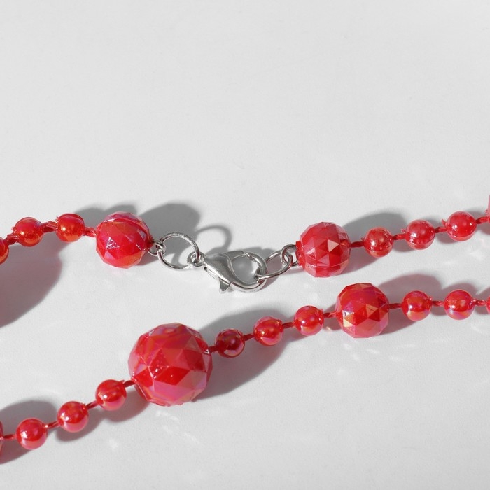 Бусы &laquo;Невесомость&raquo; шарики, цвет красный, 41 см