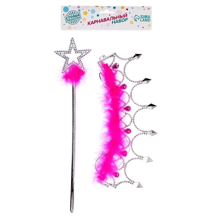 Карнавальный набор &laquo;Маленькой принцессы&raquo;, 2 предмета: жезл, корона на резинке