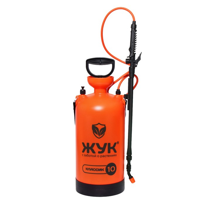 Опрыскиватель помповый ОП-207, 10 л, термоусадка, пластиковый брандспойт 208, &laquo;Жук&raquo;