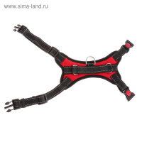 Шлейка К7 мягкая светоотражающая, размер S, ОГ 44-55 см, вес 5-9 кг, красная