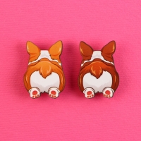 Значки деревянные, неразлучники &laquo;Одно приключение&raquo;, 2 шт., 8 х 12 см.