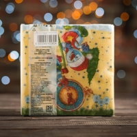 Новый год. Салфетки бумажные Fresco "Снеговички-Часовички", 2 слоя, 33*33 см, 20 листов