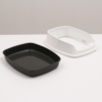 Туалет «Айша» S с высоким бортом, 45 х 35 х 18,5 см, серый Туалет «Айша» S с высоким бортом, 45 х 35 х 18,5 см, серый