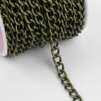 Цепочка для сумки, 7 &times; 11 мм, 10 &plusmn; 0,5 м, цвет бронзовый