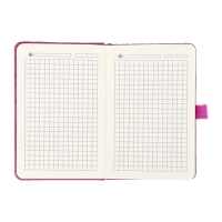 Ежедневник недатированный, формат А6, 100 листов, в клетку, обложка кожзам, на резинке, розовый Ежедневник недатированный, формат А6, 100 листов, в клетку, обложка кожзам, на резинке, розовый