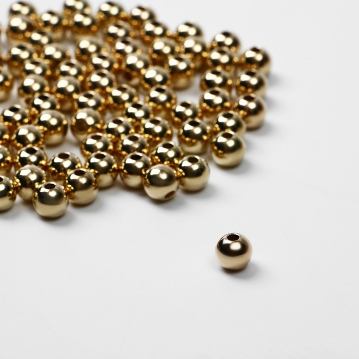 Бусина &laquo;Гематит&raquo; d=6 мм, (набор 10 г), цвет золото