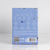 Гирлянда &laquo;Бахрома&raquo; 2.4 &times; 0.7 м с насадками &laquo;Шарики&raquo;, IP20, прозрачная нить, 108 LED, свечение синее, 8 режимов, 220 В