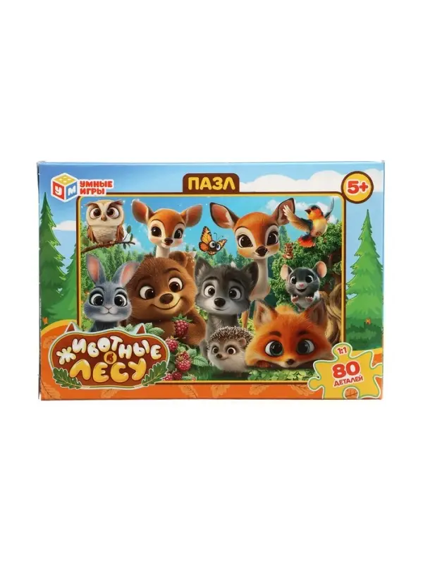 Пазл 80 эл. "Животные в лесу"