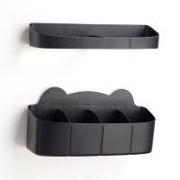 Подставка для зонтов, пластик, 23,5&times;7,5&times;11 см, 6,5&times;23,5&times;4 см, чёрная