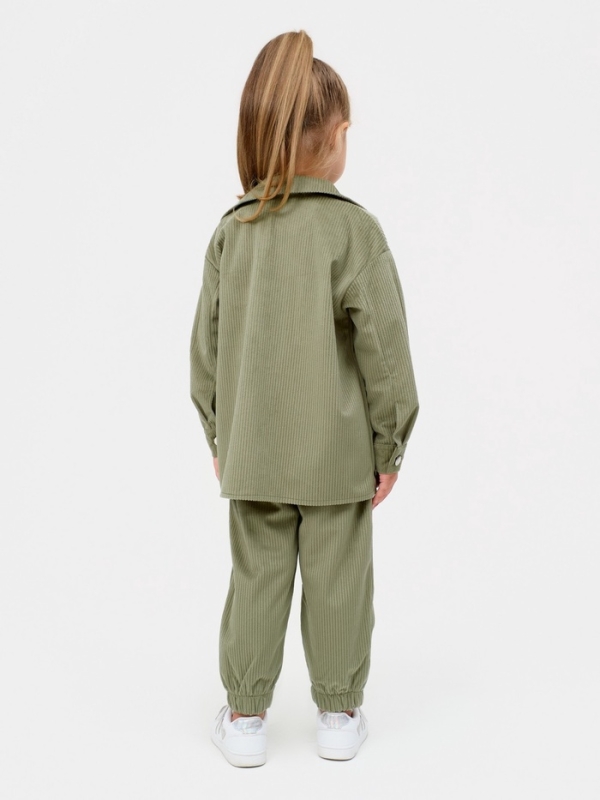 Костюм для девочки KAFTAN "Velvet", размер 32 (110-116), цвет зелёный