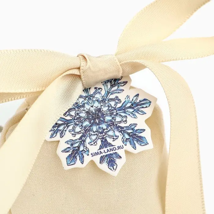 Мешочек подарочный из хлопка &laquo;Снежинка&raquo;, 7 х 9 см +/- 1.5 см