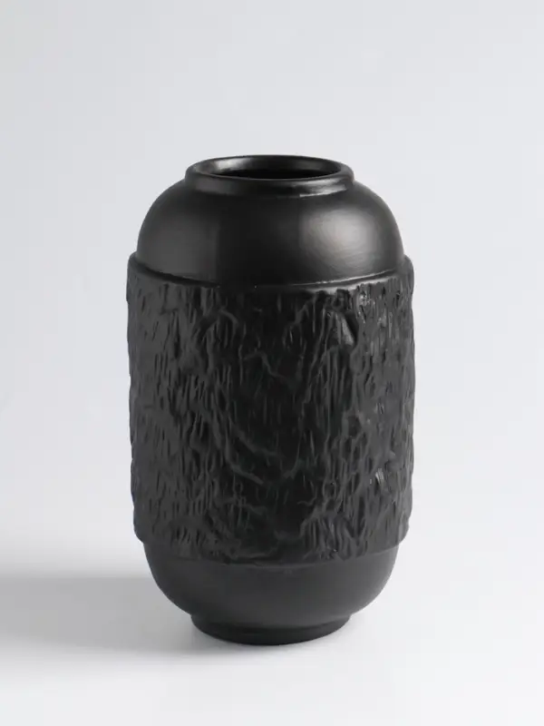 Ваза &laquo;Дульчи&raquo;, 19.5&times;11 см, керамика, чёрная