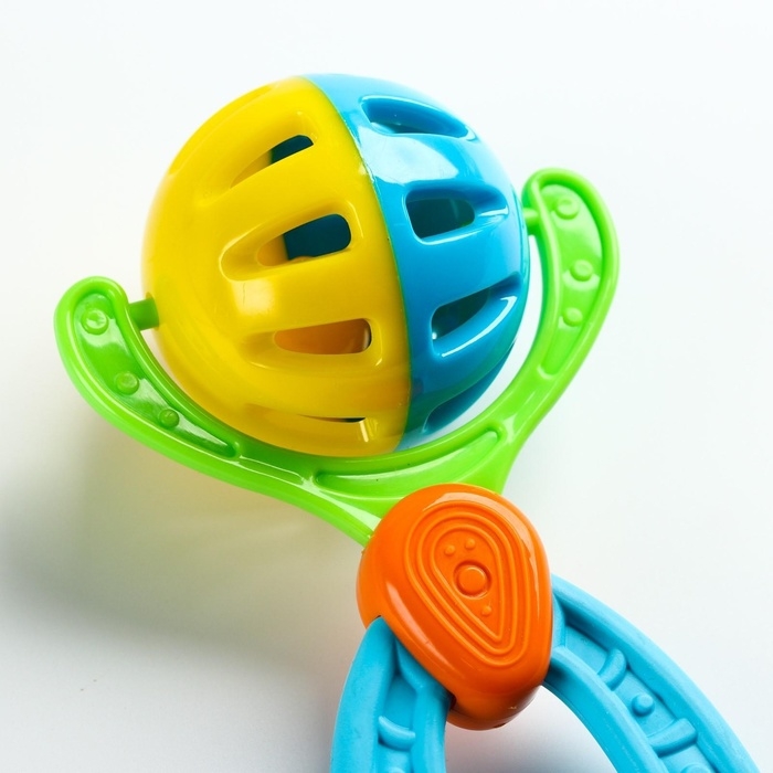 Погремушка - прорезыватель &laquo;Планеты&raquo;, эластичная ручка, виды и цвет МИКС