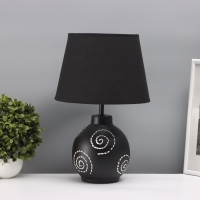 Лампа настольная "Луиза" 1х40Вт Е27 черный/белый 25х25х38,,5см Лампа настольная "Луиза" 1х40Вт Е27 черный/белый 25х25х38,,5см