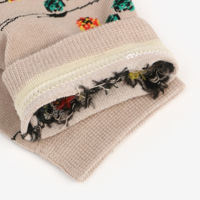 Носки мужские, цвет хакки бежевый/танки, размер 42-43