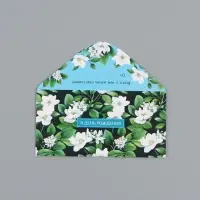 Конверт для денег &laquo;С днём рождения&raquo;, белые цветы, 16,5 х 8 см
