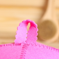 Шапка для бани "Классическая" розовая экофетр Шапка для бани "Классическая" розовая экофетр