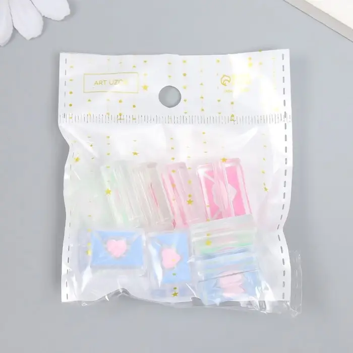 Бусина для рукоделия и плетения &laquo;Арт Узор. Летний бриз. Любовное письмо&raquo;, пластик, 1.5&times;2.2&times;0.9 см, МИКС