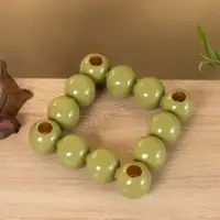 Подсвечник на 4 свечи &laquo;Бусы&raquo;, с 12 сферами, 20.5&times;20.5&times;5.5 см, авокадо