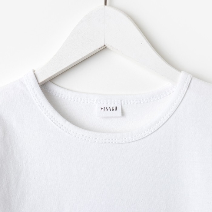 Футболка детская MINAKU цвет белый, рост 122