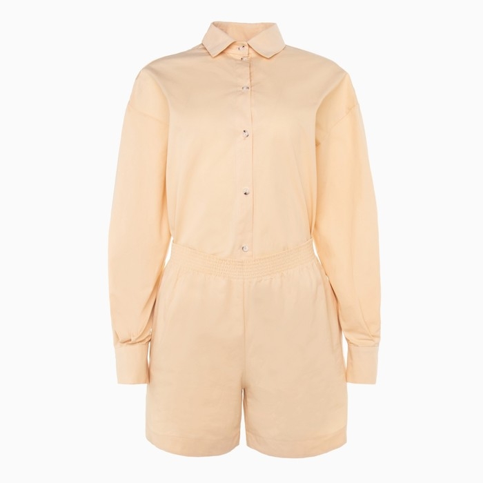 Костюм женский (рубашка, шорты) MINAKU: Oversize цвет бежевый, размер 42 Костюм женский (рубашка, шорты) MINAKU: Oversize цвет бежевый, размер 42