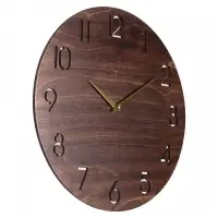 Часы настенные, интерьерные, бесшумные, d-35 см, дерево, открытые