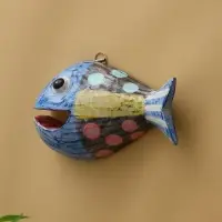 Панно "Рыба-хищник" дерево 20х12х4 см, цв. разноцветный