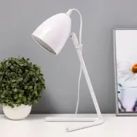 Настольная лампа "Санди" Е27 40Вт бело-черный 18х18х40 см