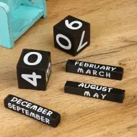 Календарь настольный "Морская звезда" дерево 11х5х16 см, цв. золотисто-бирюзовый