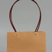 Сумка для цветов влагостойкая, крафт, 22x10.5x13.5 см