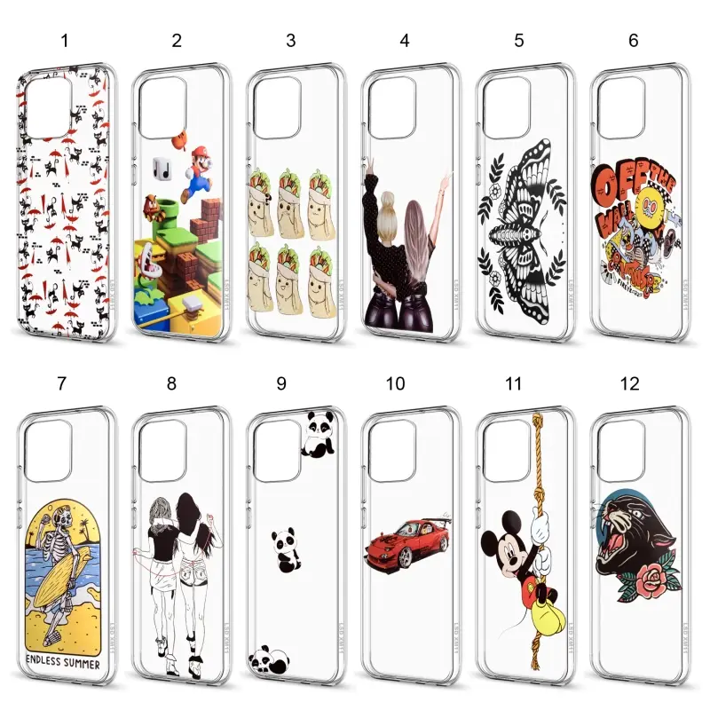 Чехол Xiaomi Mi 11 TPU 1.0mm прозрачный с принтами