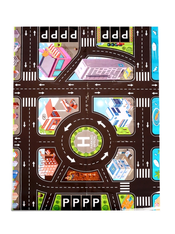 АВТОГРАД Парковка "Пожарный патруль", 6 машин, свет, звук, дым